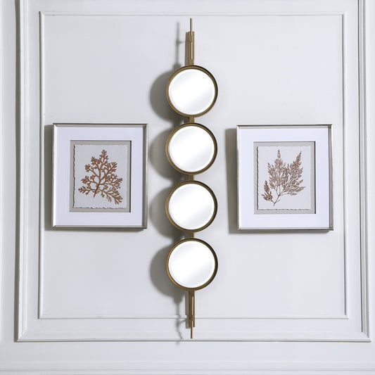 Button Mirror by Uttermost. Made from iron, mdf, glass in a transitional style.