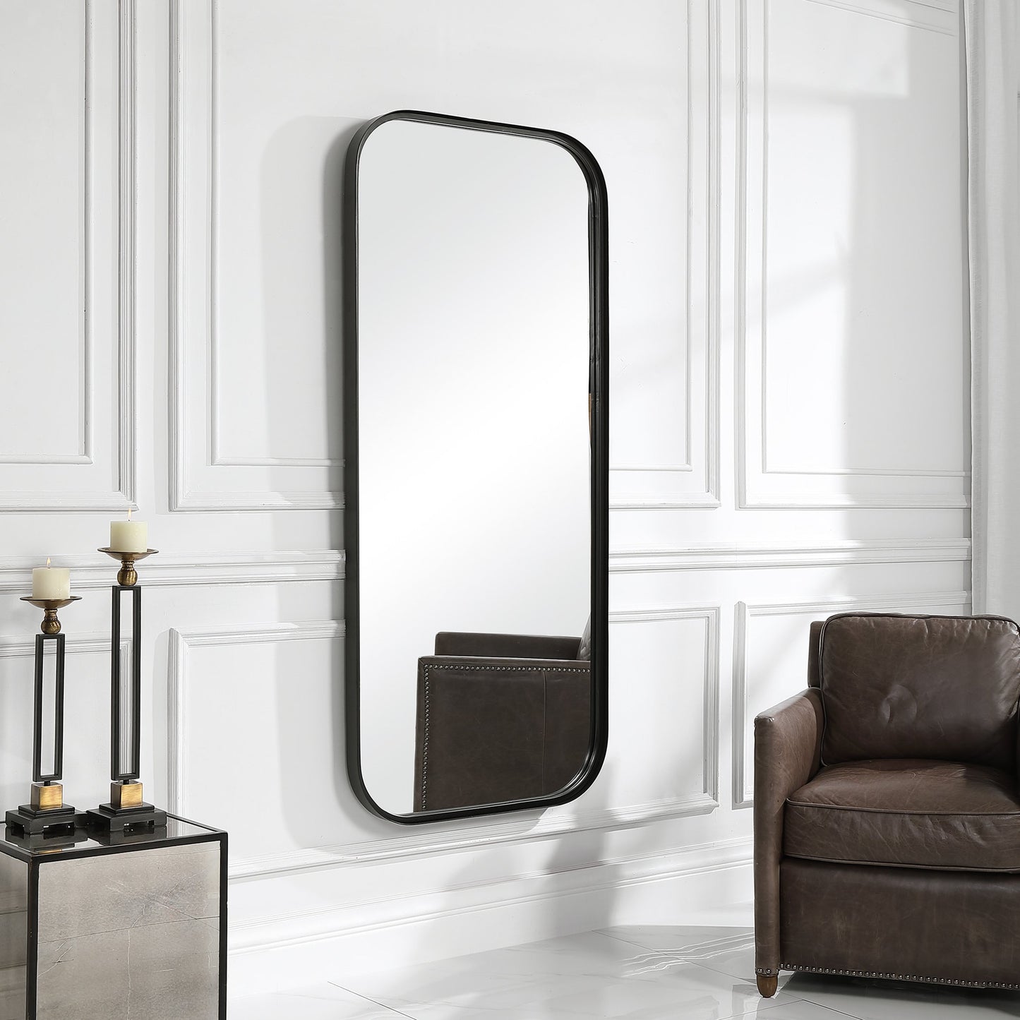 003 SR-897254 | Lifestyle | Concord Mirror by Uttermost in iron. Made from mdf, iron, mirror in a modern style.