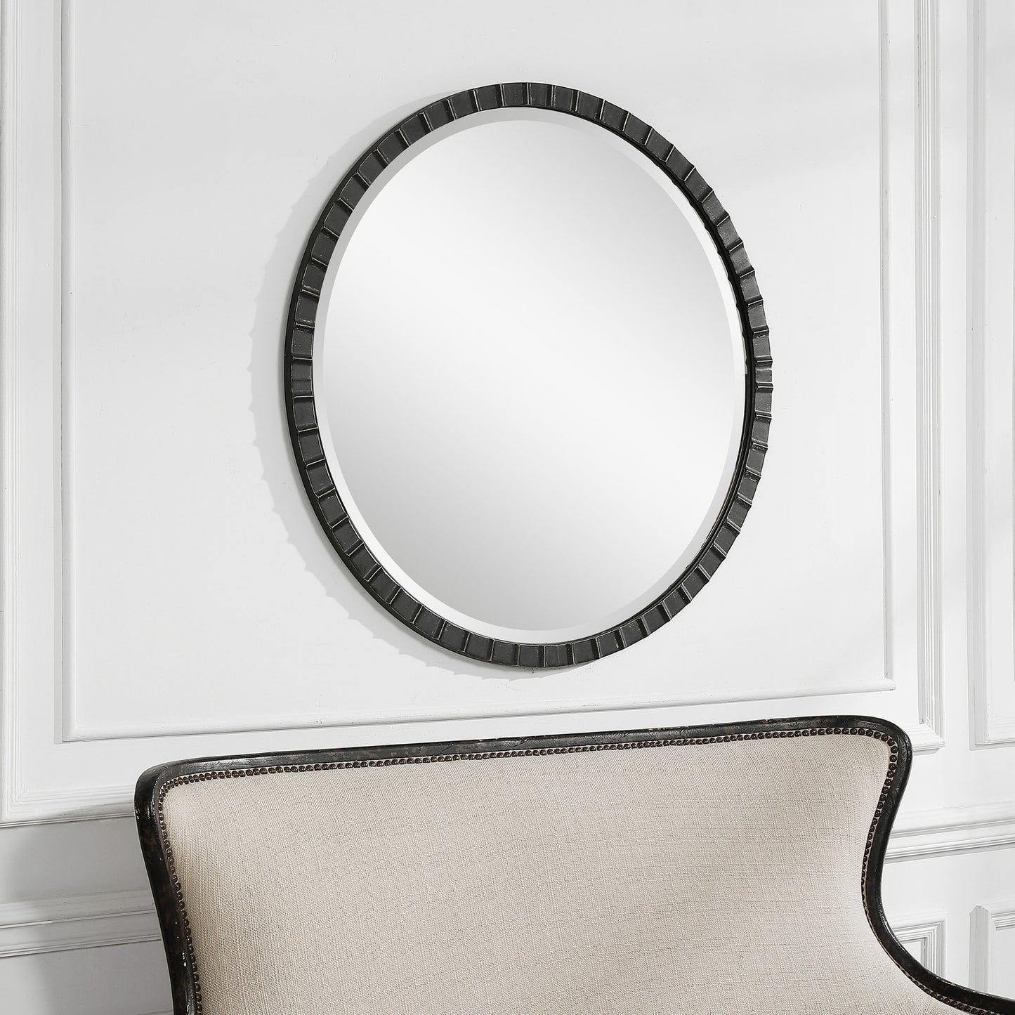 003 SR-897259 | Lifestyle | Dandridge Mirror by Uttermost. Made from mdf, iron, mirror in a modern style.