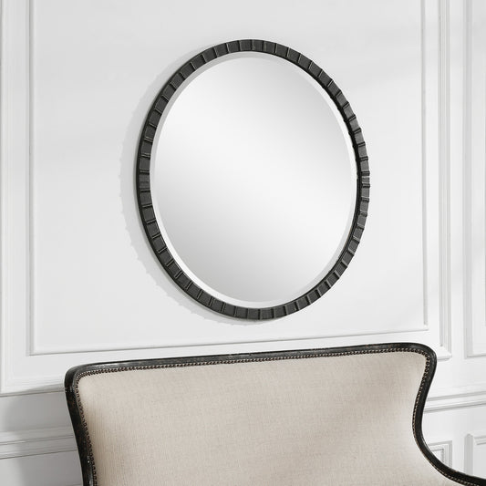 Dandridge Mirror by Uttermost. Made from mdf, iron, mirror in a modern style.