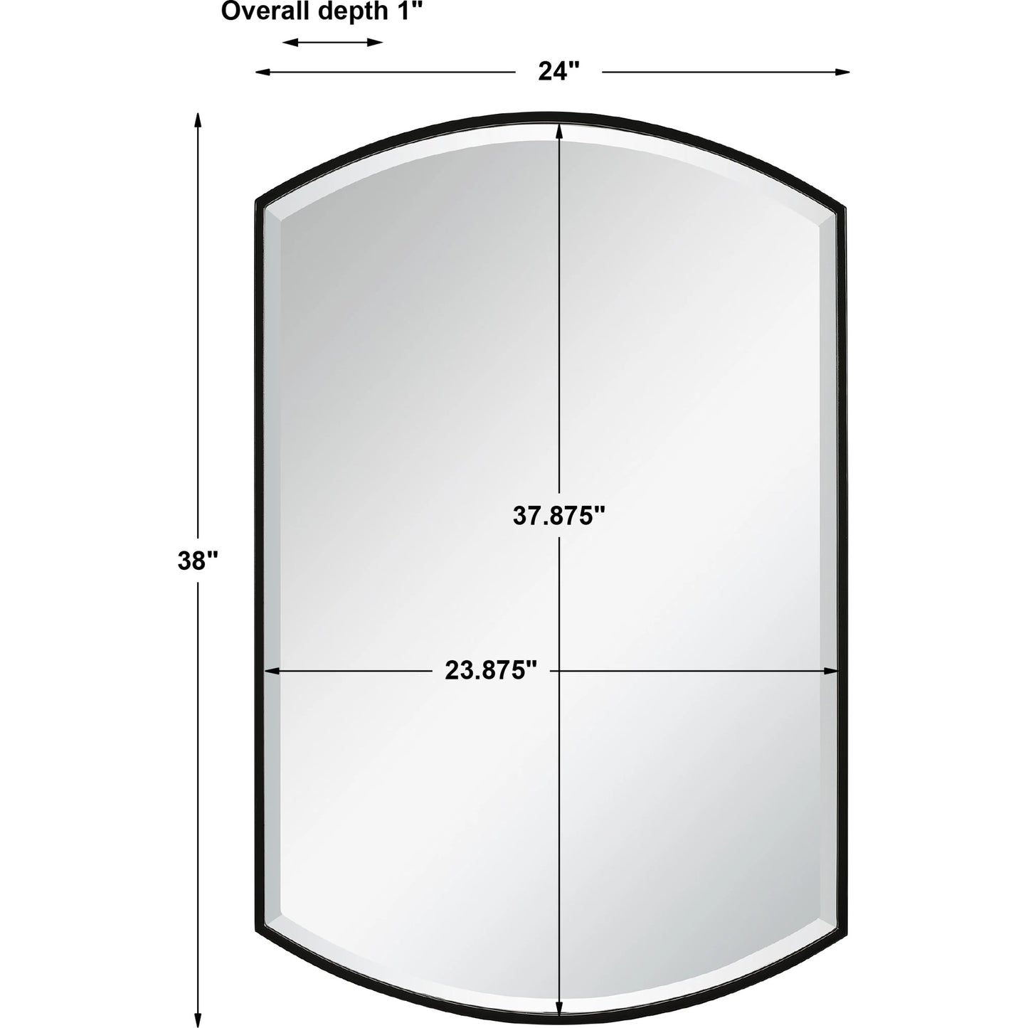 006 SR-897293 | Additional Silo | Shield Mirror by Uttermost in iron. Made from mdf, iron, mirror in a transitional style.