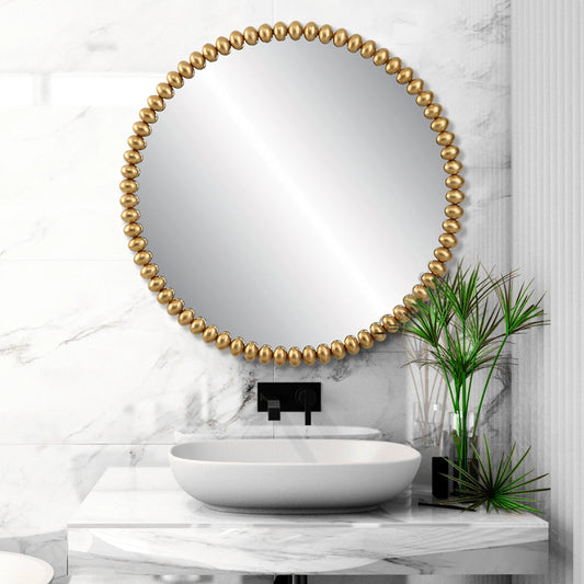 Byzantine Mirror by Uttermost in gold. Made from mirror, iron, mdf in a transitional style.