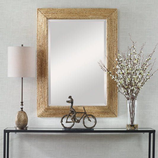 Rora Mirror by Uttermost. Made from banana plant, mdf, mirror in a cottage & farmhouse style.