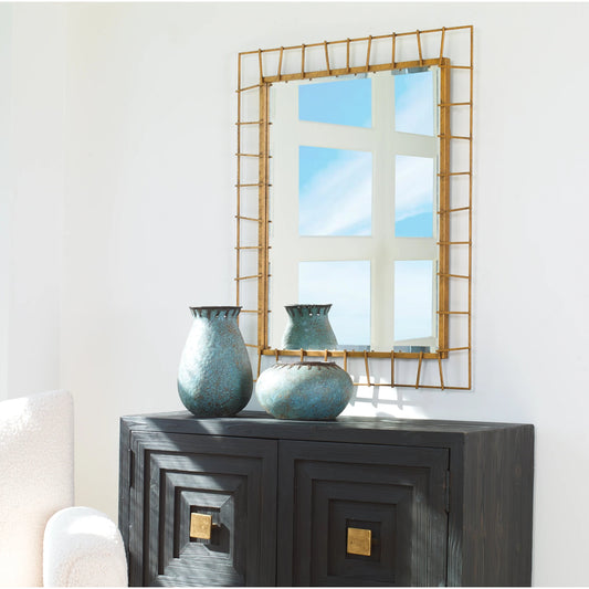 Townsend Mirror by Uttermost in gold. Made from iron, mirror, mdf in a modern style.