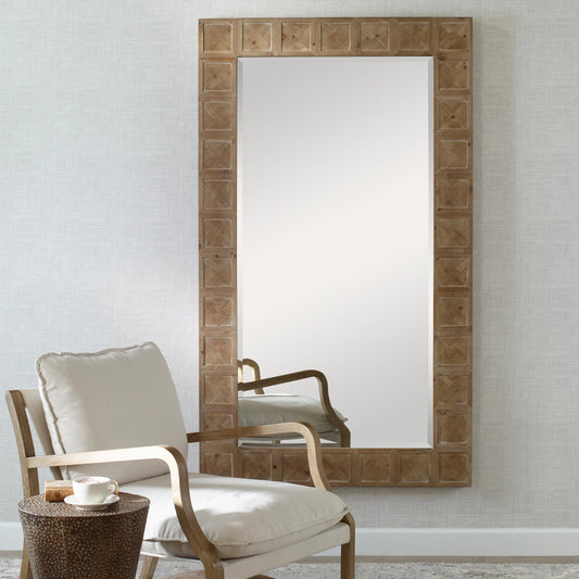 Ranahan Mirror by Uttermost in light white wash. Made from mdf, firwood mirror in a modern style.