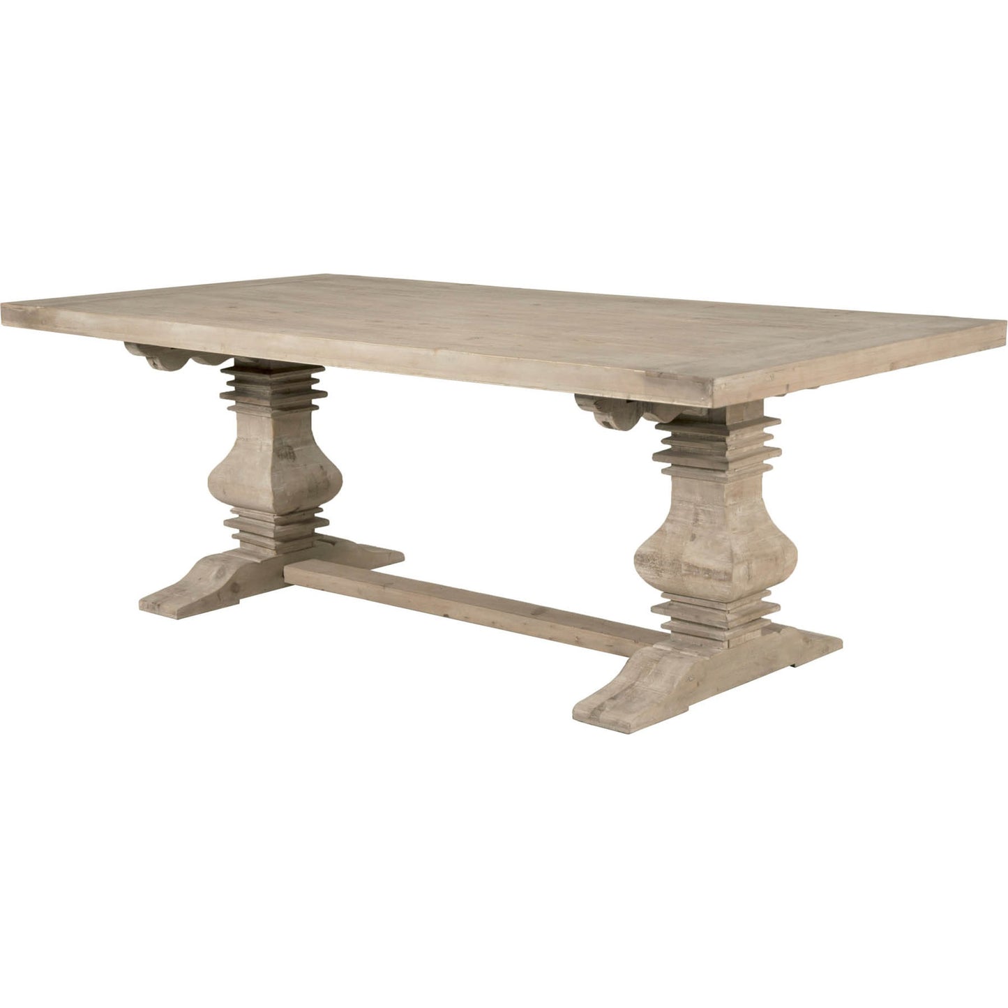 004 SR-387392 | Additional Silo | Monastery Dining Table by Essentials For Living in smoke gray pine. Made from reclaimed pine, reclaimed birch in a cottage & farmhouse style.