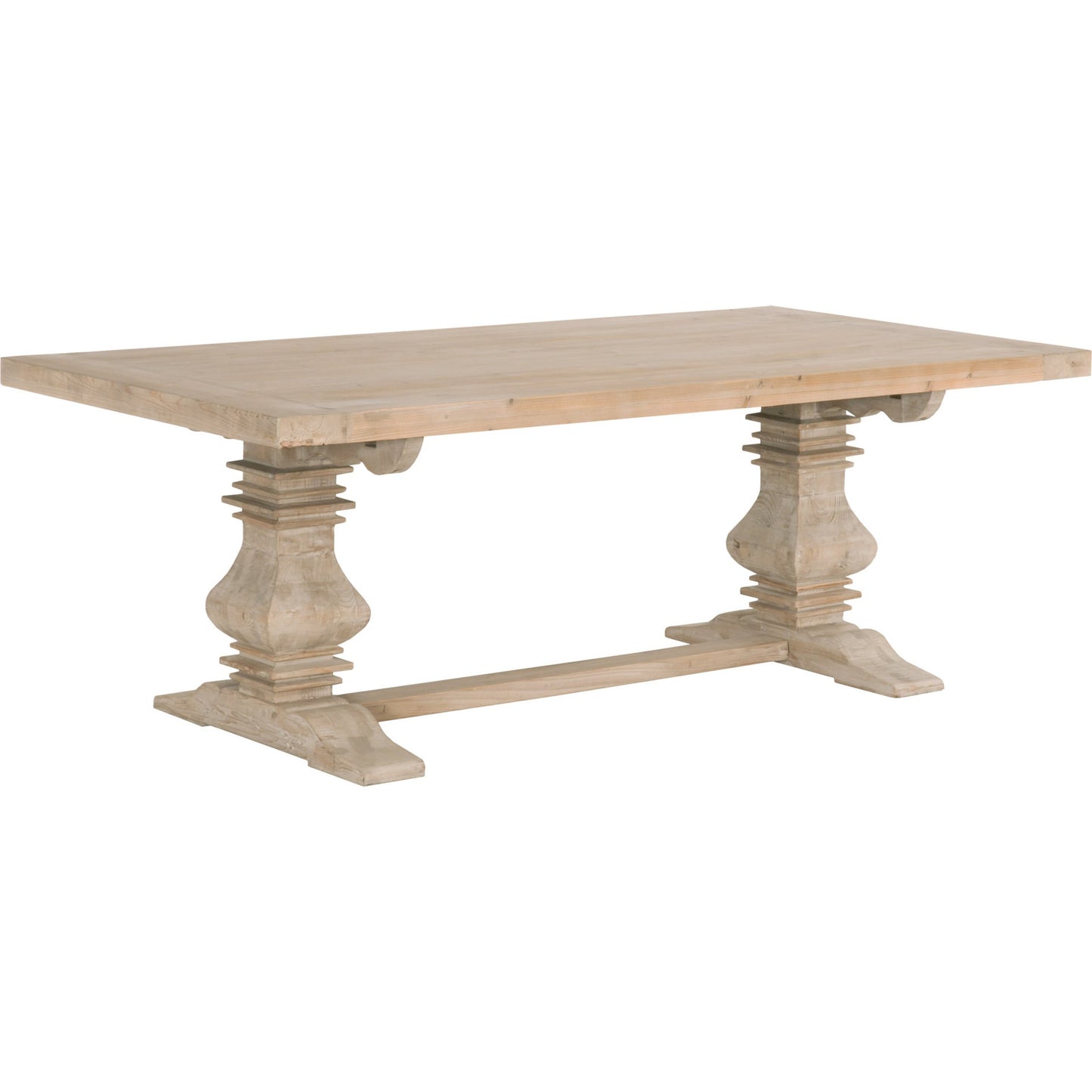 009 SR-387392 | Additional Silo | Monastery Dining Table by Essentials For Living in smoke gray pine. Made from reclaimed pine, reclaimed birch in a cottage & farmhouse style.