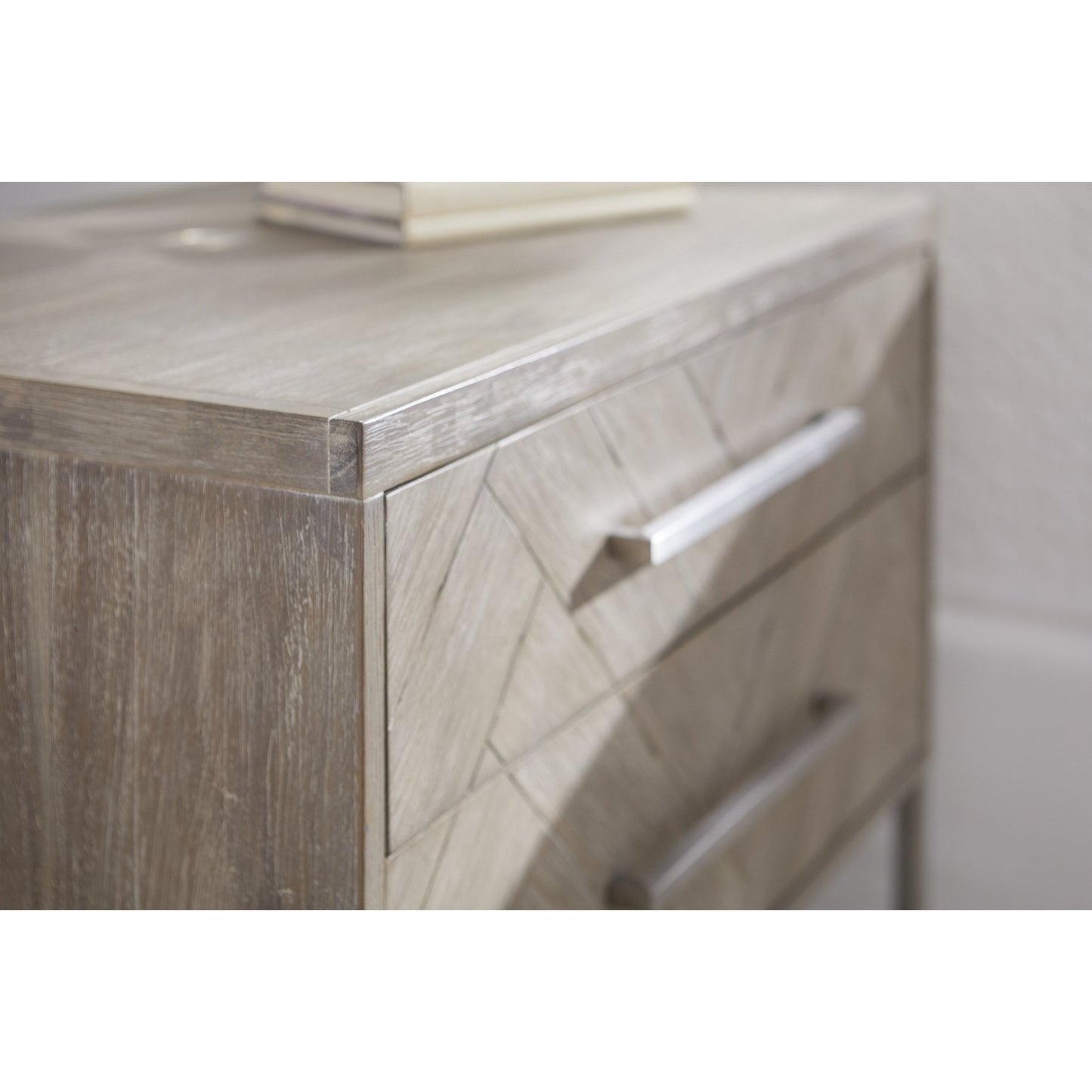 006 SR-387409 | Additional Silo | Mosaic Nightstand by Essentials For Living in natural gray, brushed stainless steel. Made from wood in a modern style.