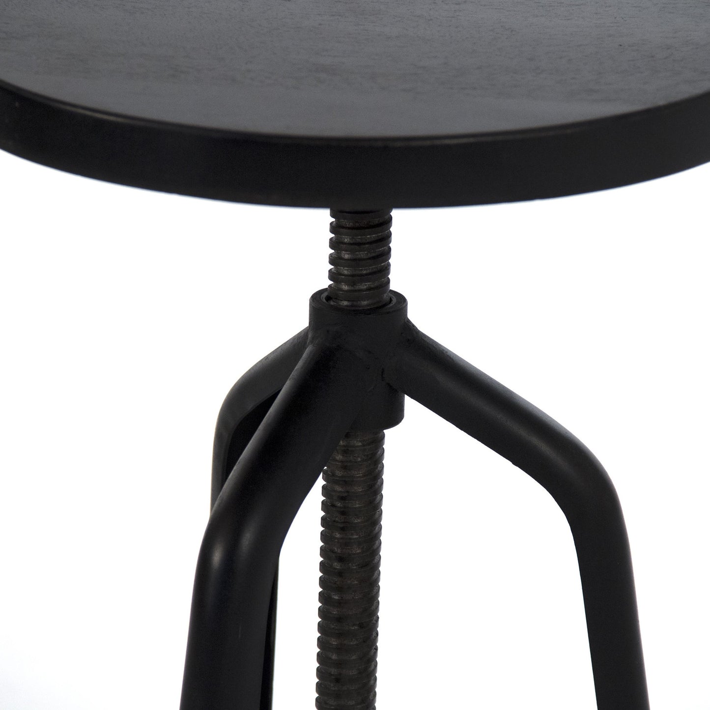 004 S-337125 | Closeup | Evolution Revolving Stool by Zentique in dark walnut and recycled wood, metal. Made from recycled wood, metal in a modern style.
