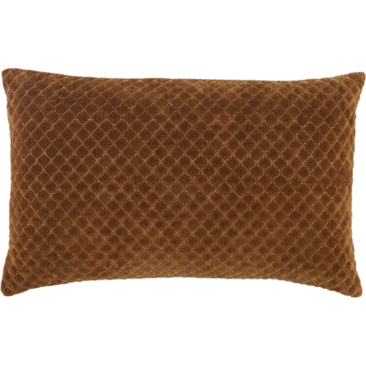 Nouveau NOU14 Pillow by Jaipur Living in brown. Made from 100% cotton in a transitional style.