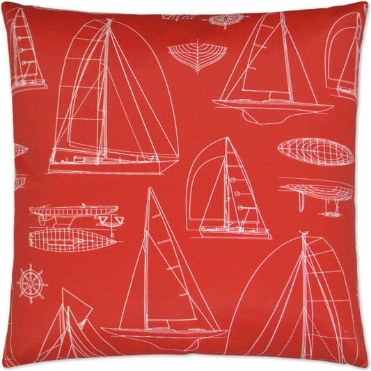 Sailing Pillow by DV Kap Home. Made from 100% polyester in a coastal style.