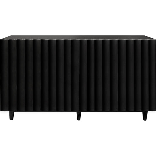 Odette Scalloped Front Cabinet by Worlds Away. Made from hardwood solids, mdf, metal in a modern style.