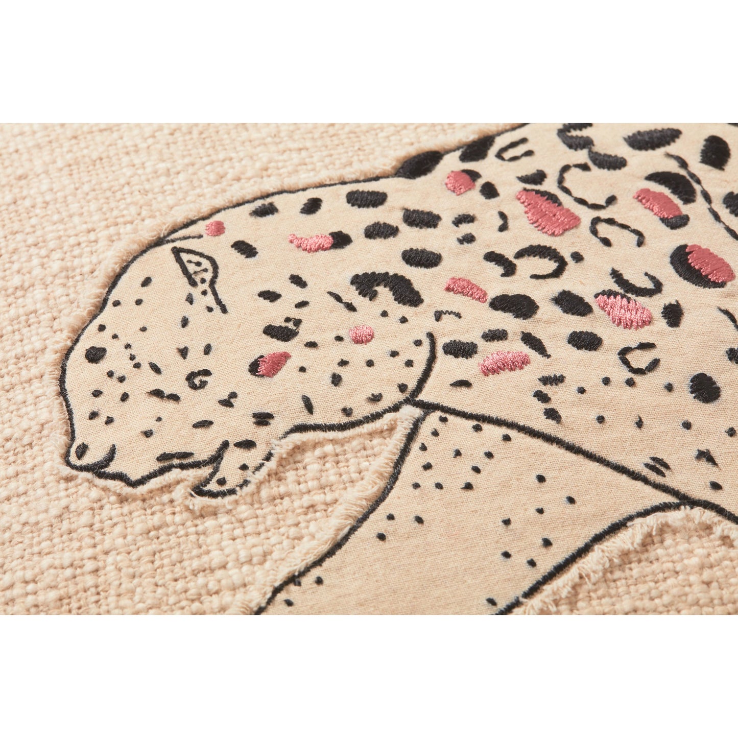 003 SI-1788538,SI-1788539 | Closeup | PLL0054 by Loloi in ivory, black. Made from 100% cotton in a modern style.