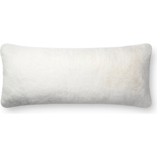 P0710 Pillow by Loloi in white. Made from 100% polyester in a modern style.