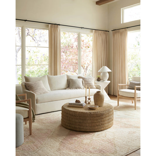 Chunky Knit Natural Pillow by Loloi in natural. Made from cotton, wool in a modern style.