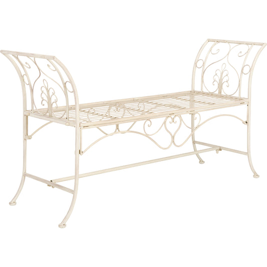 Manter Outdoor Bench by HedgeApple Essentials. Made from iron in a cottage & farmhouse style.