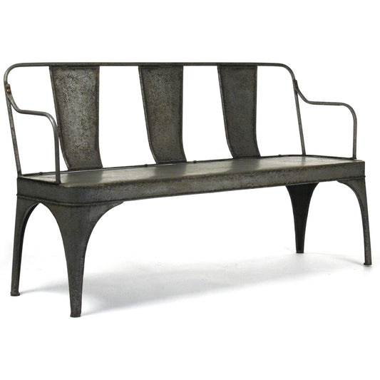 Adrienne Iron Chair by Zentique in rustic zinc and iron. Made from iron in a cottage & farmhouse style.