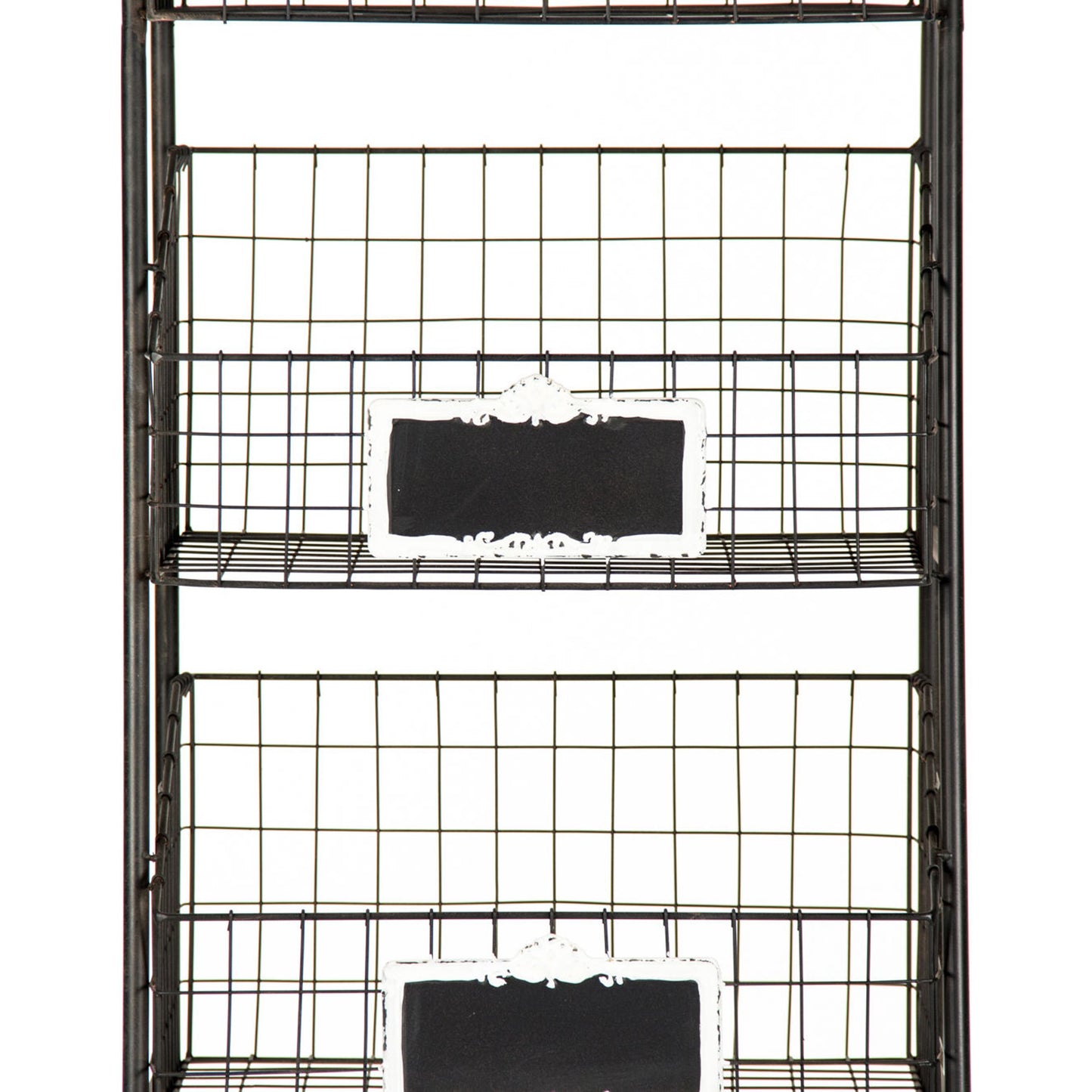 003 S-338161 | Additional Silo | Rafael Basket Rack by Zentique in antique black and iron. Made from iron in a modern style.