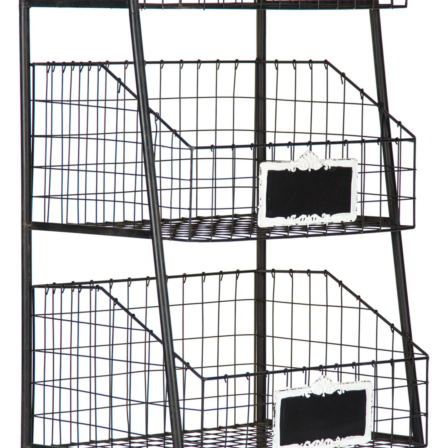 004 S-338161 | Additional Silo | Rafael Basket Rack by Zentique in antique black and iron. Made from iron in a modern style.