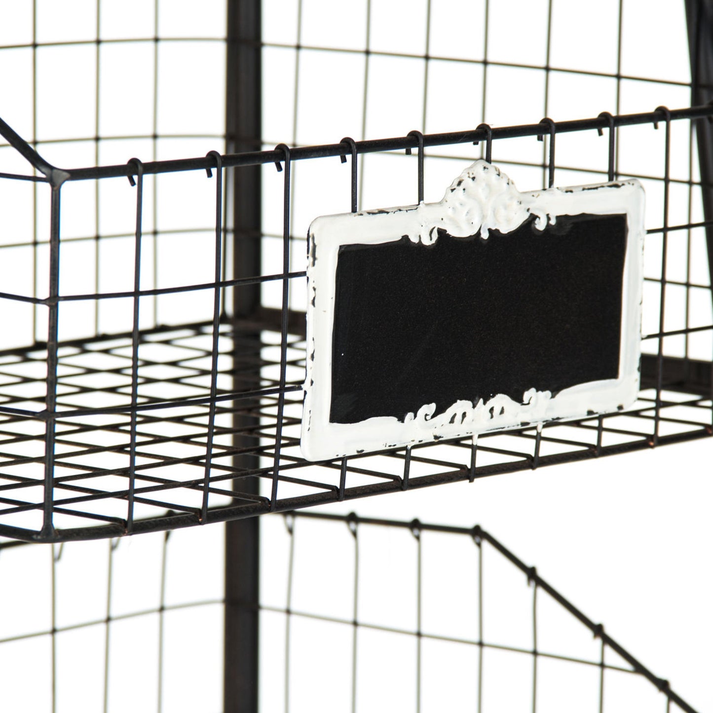 002 S-338161 | Additional Silo | Rafael Basket Rack by Zentique in antique black and iron. Made from iron in a modern style.