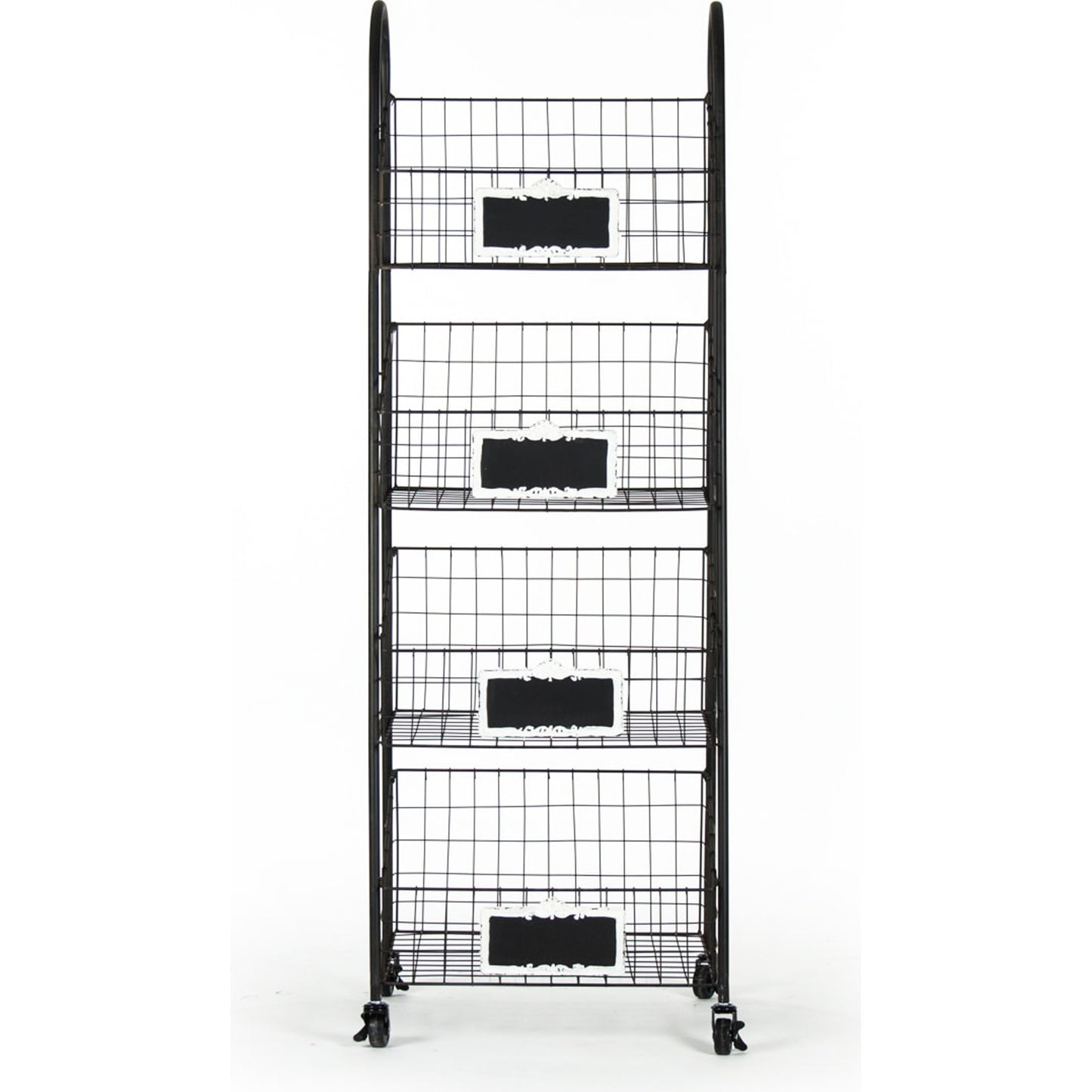005 S-338161 | Additional Silo | Rafael Basket Rack by Zentique in antique black and iron. Made from iron in a modern style.