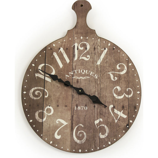 Avellino Clock by Zentique in weathered and iron, mdf. Made from iron, mdf in a rustic style.