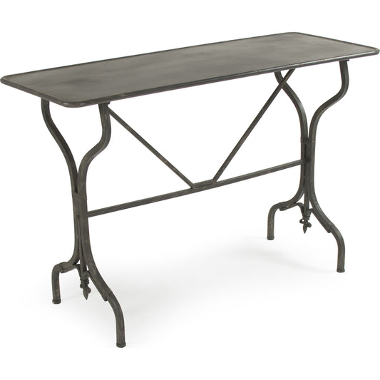 001 S-337389 | Primary Silo | Iron Console Table by Zentique in dark gray and iron. Made from iron in a modern style.