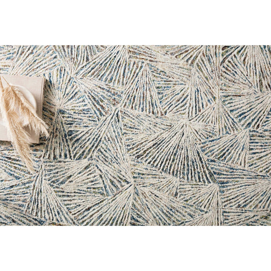 Peregrine PER-01 Rug by Loloi in lagoon. Made from 100% wool in a modern style.