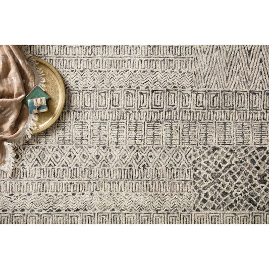 Peregrine PER-06 Rug by Loloi in charcoal. Made from 100% wool in a modern style.