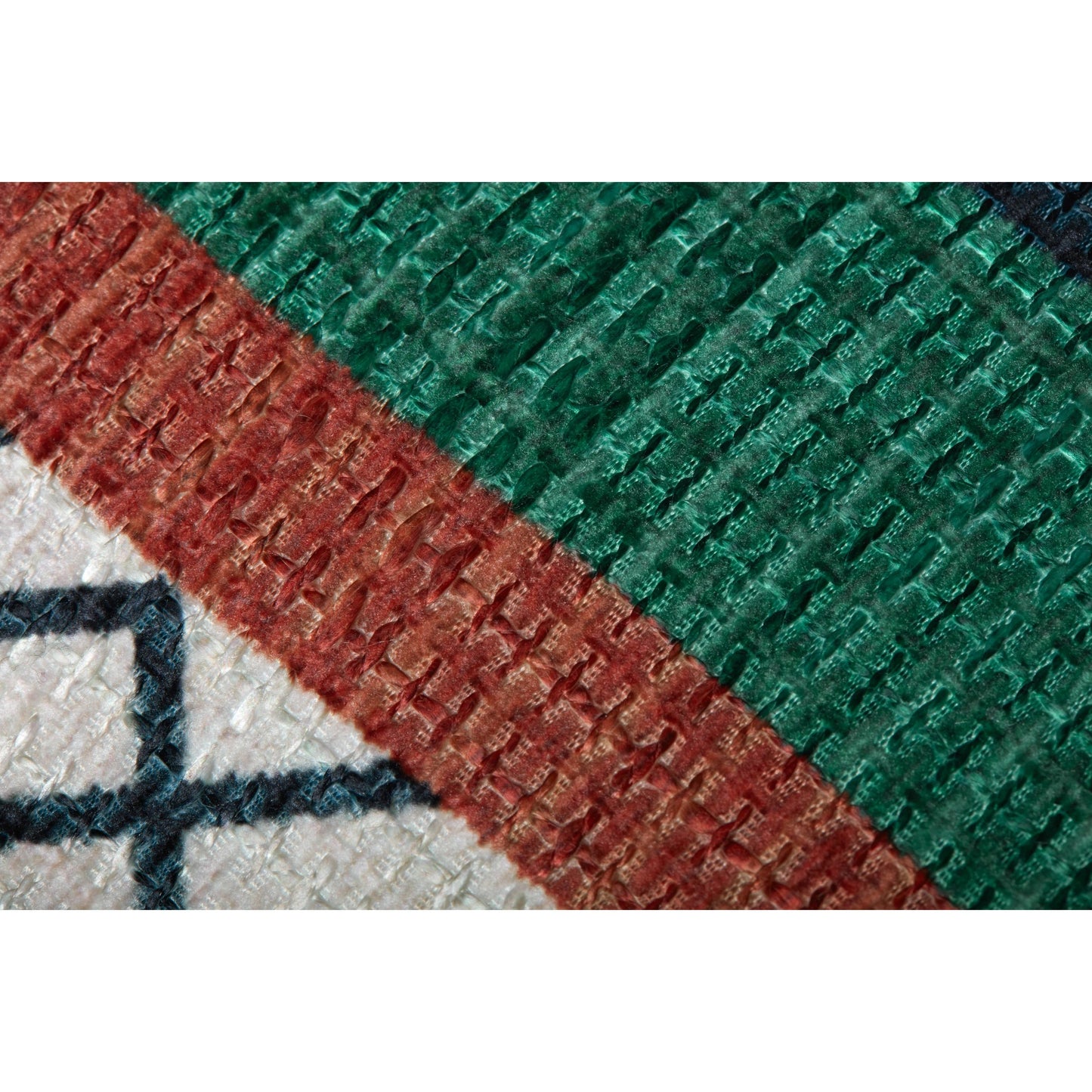 003 SR-901240 | Closeup | PF0013 Pouf by Loloi in fiesta. Made from 100% polyester in a rustic style.