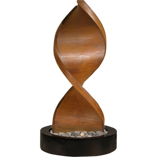 001 SR-821057 | Primary Silo | Twist Fountain by Phillips Collection in brown and rust. Made from resin in a modern style.