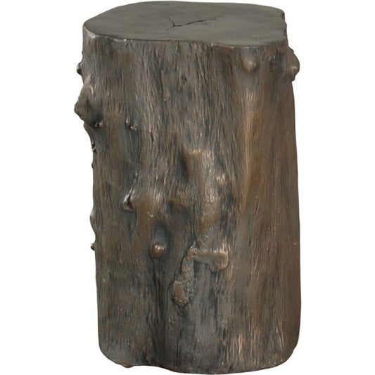 Log Bronze Stool by Phillips Collection in brown and bronze. Made from resin in a eclectic & global style.