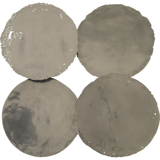 001 SR-820460 | Primary Silo | Galvanized Wall Discs (Set of 4) by Phillips Collection. Made from resin in a rustic style.