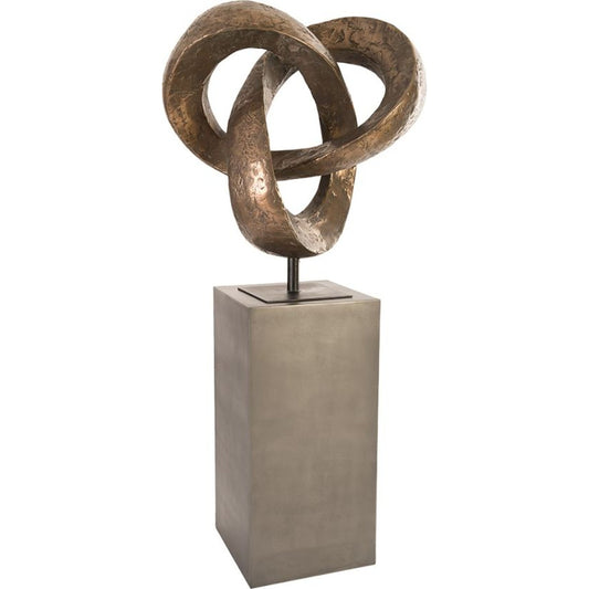 Trifoil Sculpture by Phillips Collection in bronze and polished bronze. Made from resin in a eclectic & global style.