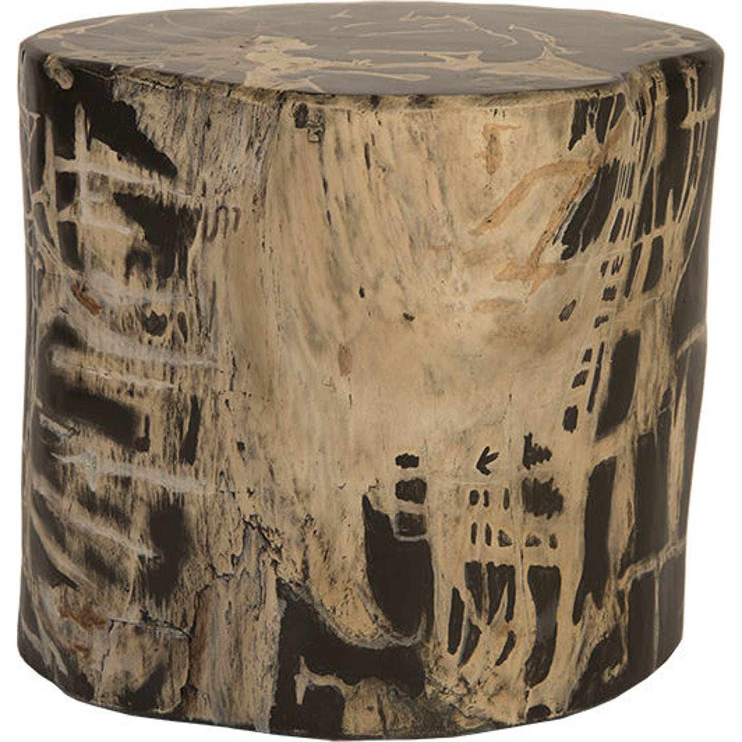 001 SR-820178 | Additional Silo | Cast Petrified Patterned Round Wood Stool, Resin by Phillips Collection in natural and patterned round. Made from resin in a eclectic & global style.