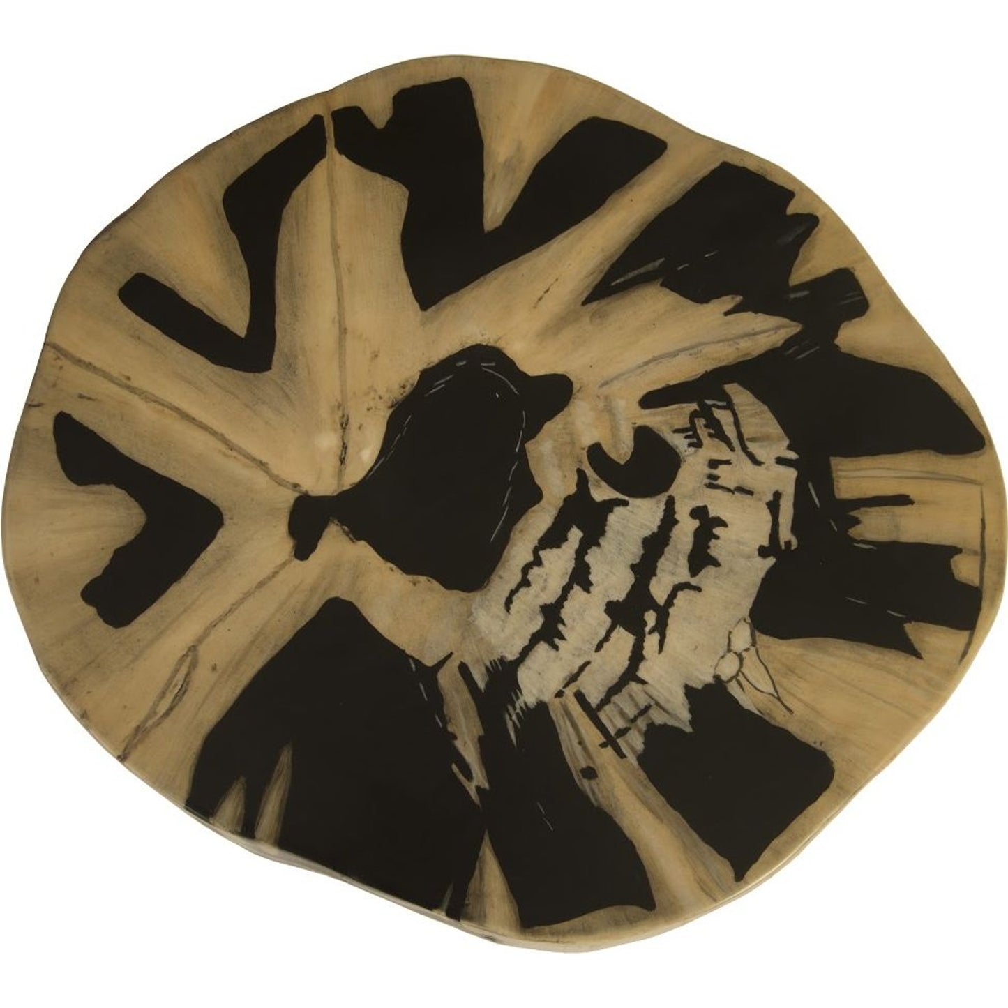 003 SR-820179 | Additional Silo | Cast Petrified Beige Round Wood Stool, Resin by Phillips Collection in beige, brown and beige round. Made from resin in a eclectic & global style.