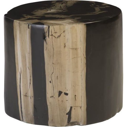 Cast Petrified Brown Round Wood Stool, Resin by Phillips Collection in brown and brown round. Made from resin in a eclectic & global style.