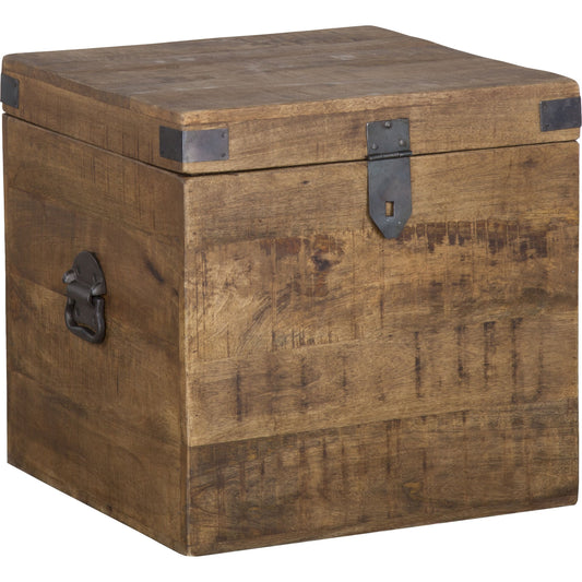 Livingston Trunk by Kosas Home. Made from solid mango wood, iron metalware in a rustic style.