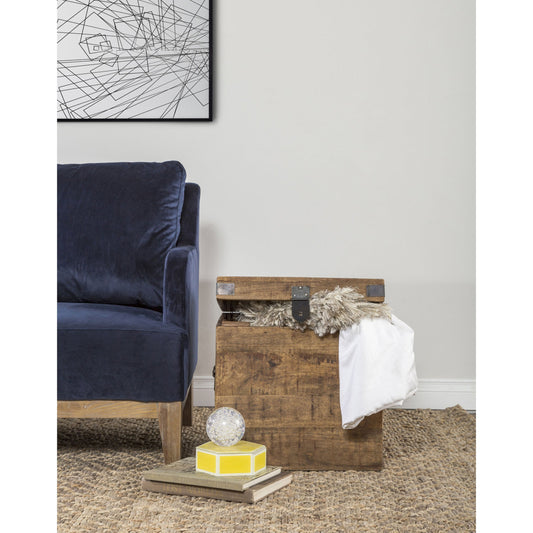 Livingston Trunk by Kosas Home. Made from solid mango wood, iron metalware in a rustic style.