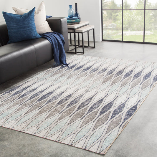 Polaris POL02 Indoor/Outdoor Rug by Jaipur Living in gray, blue. Made from 100% polypropylene in a unique style.