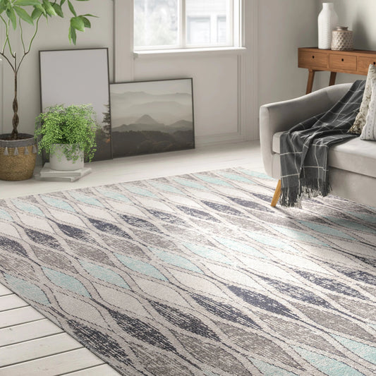 Polaris POL02 Indoor/Outdoor Rug by Jaipur Living in gray, blue. Made from 100% polypropylene in a unique style.