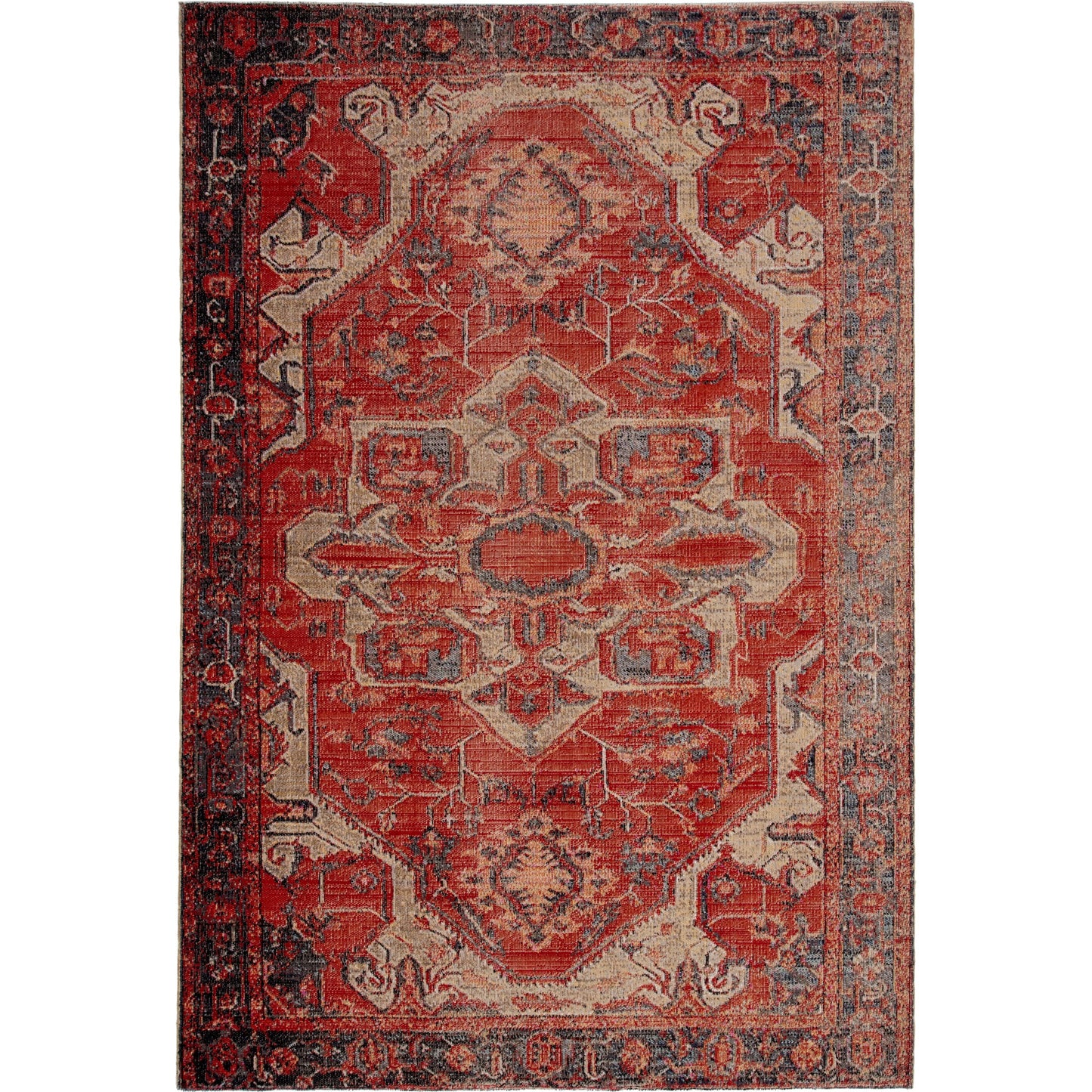 001 100153-42035,100153-45418,SI-2386371 | Primary Silo | Polaris POL06 Indoor/Outdoor Rug by Jaipur Living in red, blue. Made from 100% polypropylene in a unique style.