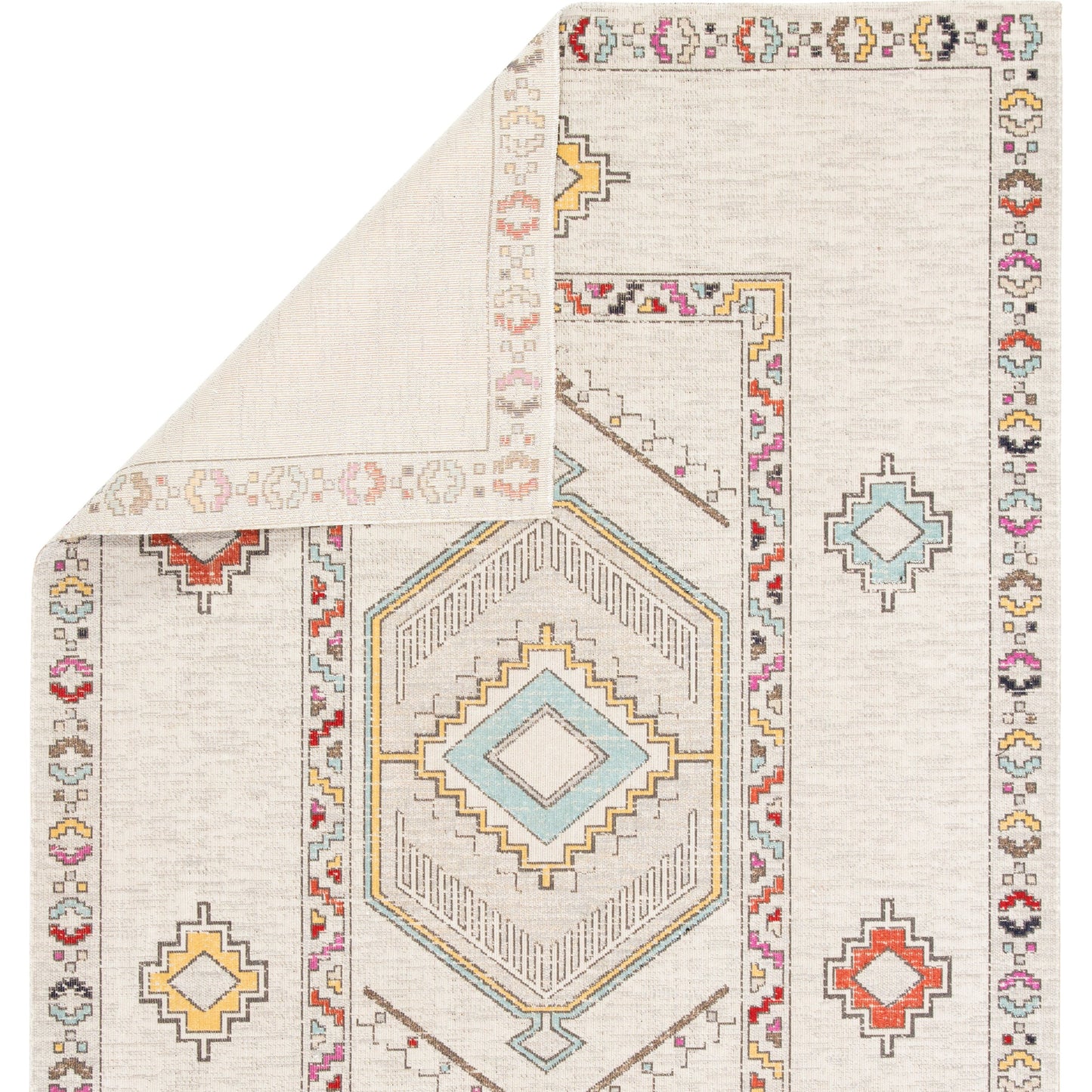 002 100157-42035,SR-816667 | Closeup | Polaris POL10 Indoor/Outdoor Rug by Jaipur Living in ivory, multicolor. Made from 100% polypropylene in a unique style.