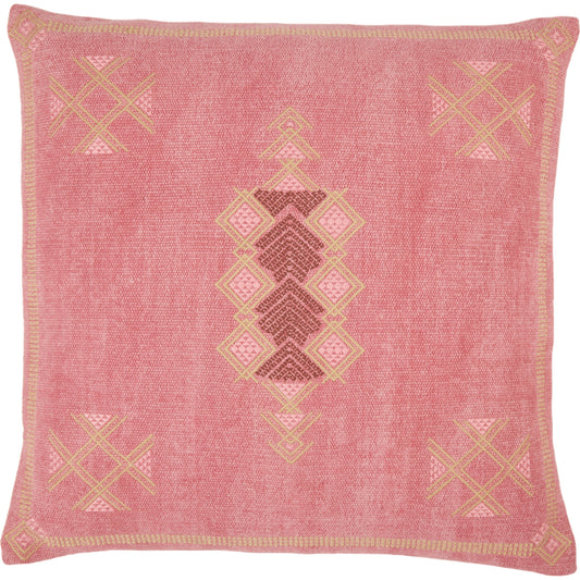 001 SR-861814,SR-861815 | Primary Silo | Puebla Pillow by Jaipur Living in pink, tan. Made from 100% cotton in a eclectic & global style.