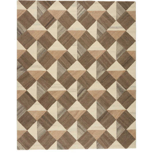 Traverse Rug by Jaipur Living in brown, cream. Made from 100% wool in a modern style.