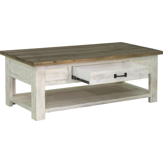 Provence Coffee Table by LH Imports in white, brown. Made from reclaimed pine in a cottage & farmhouse style.