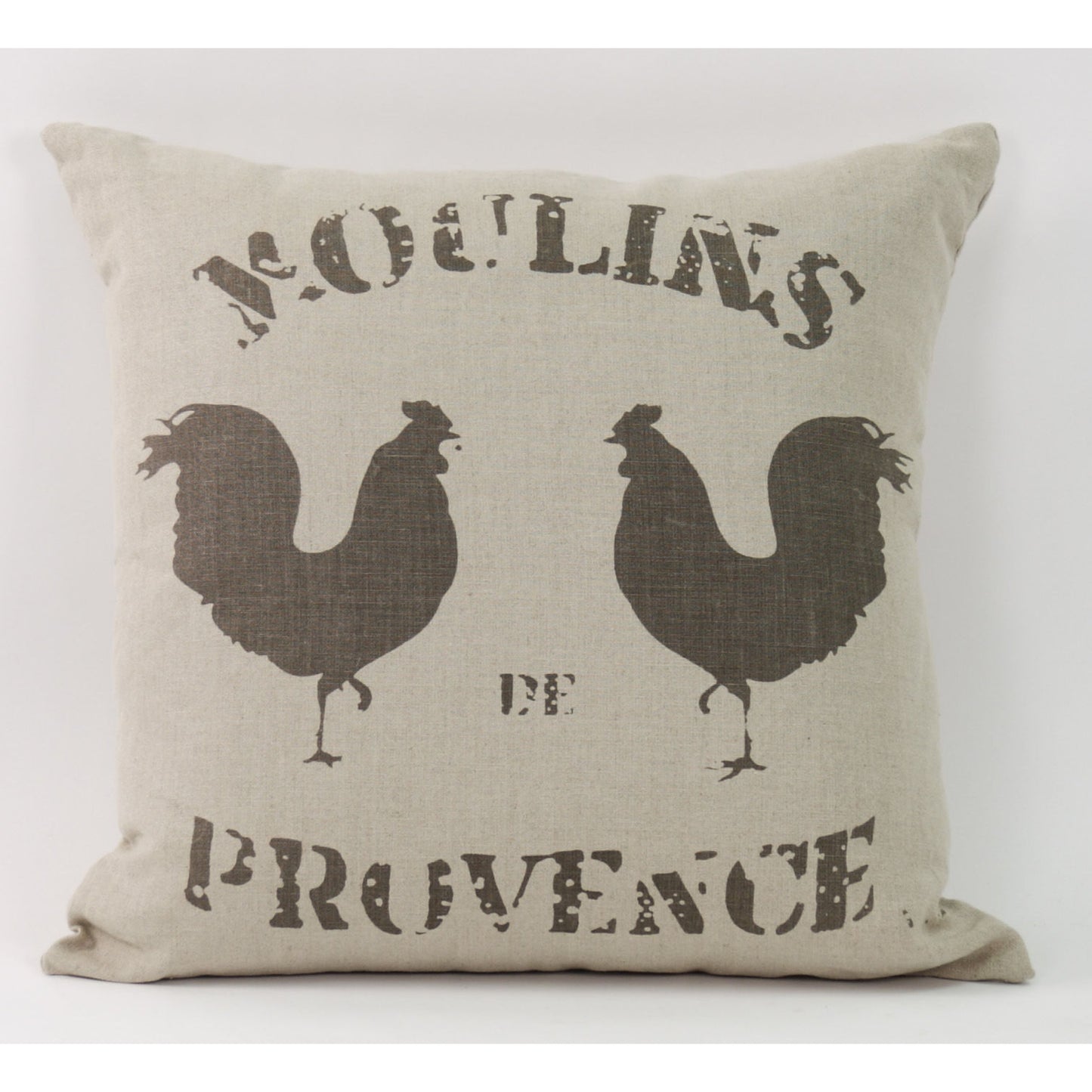 001 S-337215 | Additional Silo | French Rooster Pillow by Zentique in natural linen and linen. Made from linen in a cottage & farmhouse style.