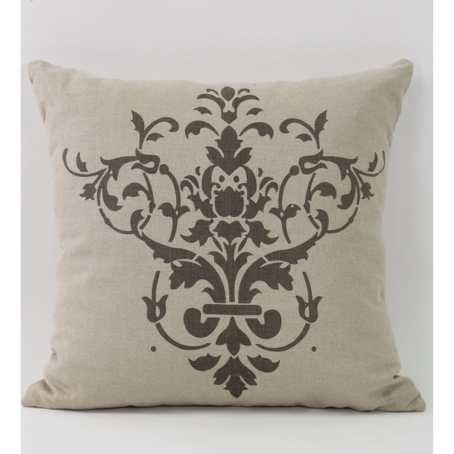 001 S-337177 | Additional Silo | French Floral Pillow by Zentique in natural linen and linen. Made from linen in a cottage & farmhouse style.
