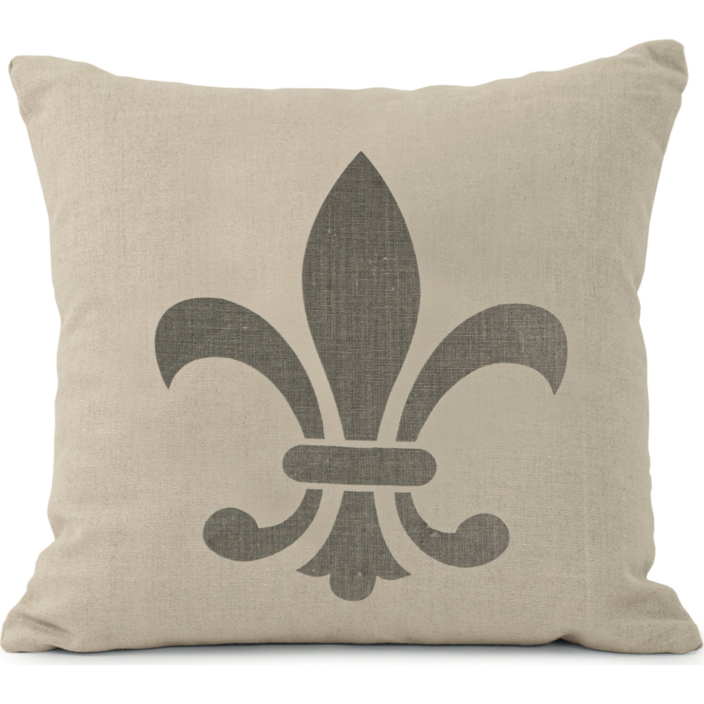 002 S-337176 | Additional Silo | French Fleur De Lis Pillow by Zentique in natural linen and linen. Made from linen in a cottage & farmhouse style.