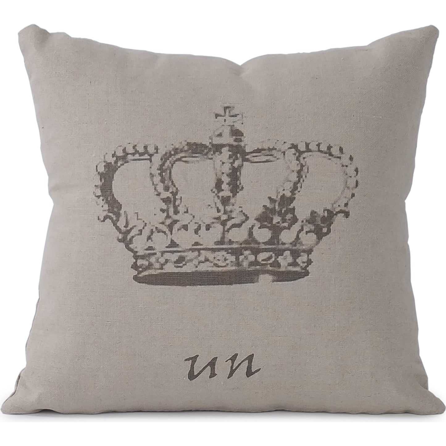 001 S-337174 | Primary Silo | French Un Crown Pillow by Zentique in natural linen and linen. Made from linen in a cottage & farmhouse style.